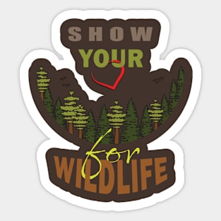 Show your love for wildlife Sticker